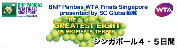 世界のテニスを観戦に行こうBNP Paribas WTA Finals Singapore presented by SC Global観戦　シンガポール４・５日間